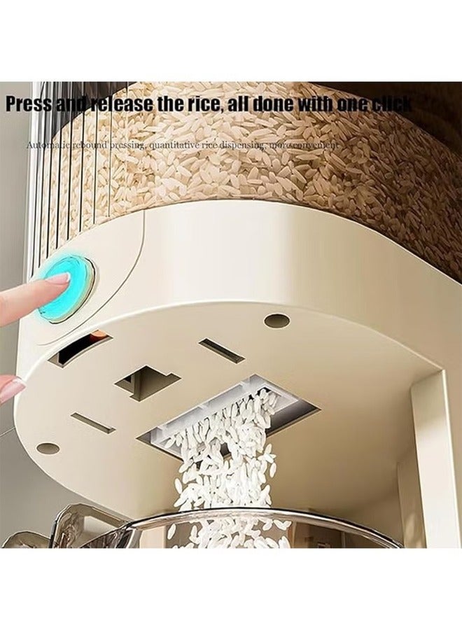 برميل الأرز، صندوق الأرز، حاوية تخزين الحبوب الكبيرة مع غطاء قياس أسطوانة تخزين الطعام، دلو توزيع الحبوب المنزلية للمطبخ، ذرة فول الصويا - Image 4